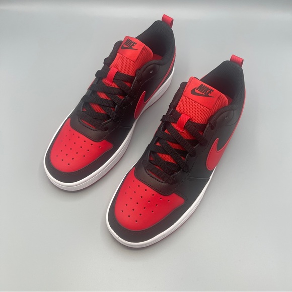 Nike Court Borough Low 2 Big Girl' Shoes/color Black/White/University Red - Picture 12 of 17